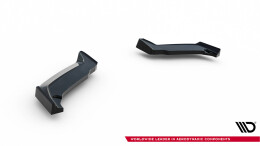 Heck Ansatz Flaps Diffusor passend für Toyota GR Yaris Mk4 Facelift schwarz Hochglanz
