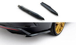 Heck Ansatz Flaps Diffusor V.5 passend für Skoda Octavia RS Liftback / Combi Mk4 / Mk4 Facelift schwarz Hochglanz