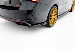 Heck Ansatz Flaps Diffusor V.6 passend für Skoda Octavia RS Liftback / Combi Mk4 / Mk4 Facelift schwarz Hochglanz