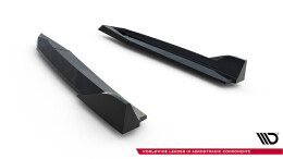 Heck Ansatz Flaps Diffusor V.6 passend für Skoda Octavia RS Liftback / Combi Mk4 / Mk4 Facelift schwarz Hochglanz