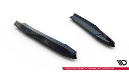 Heck Ansatz Flaps Diffusor V.7 für Skoda Octavia RS Liftback / Combi Mk4 / Mk4 Facelift schwarz Hochglanz