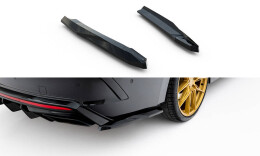 Heck Ansatz Flaps Diffusor V.7 passend für Skoda Octavia RS Liftback / Combi Mk4 / Mk4 Facelift schwarz Hochglanz