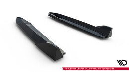 Heck Ansatz Flaps Diffusor V.8 passend für Skoda Octavia RS Liftback / Combi Mk4 / Mk4 Facelift schwarz Hochglanz