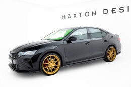 Seitenschweller Ansatz Cup Leisten V.1 passend für Skoda Octavia RS Liftback / Combi Mk4 / Mk4 Facelift schwarz Hochglanz