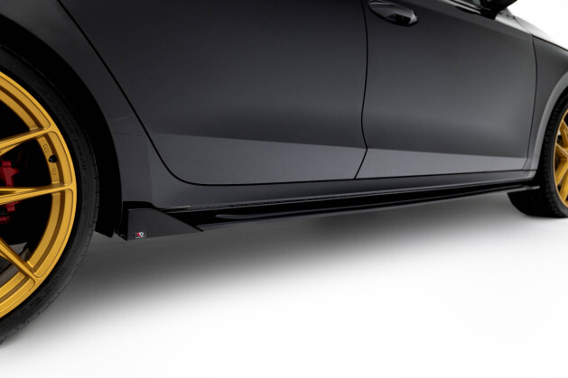 Seitenschweller Ansatz Cup Leisten V.2 passend für Skoda Octavia RS Liftback / Combi Mk4 / Mk4 Facelift schwarz Hochglanz