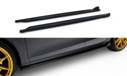 Seitenschweller Ansatz Cup Leisten für V.4 Skoda Octavia RS Liftback / Combi Mk4  schwarz Hochglanz