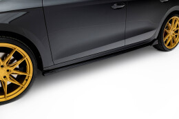 Seitenschweller Ansatz Cup Leisten für V.4 Skoda Octavia RS Liftback / Combi Mk4  schwarz Hochglanz