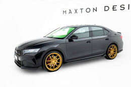 Seitenschweller Ansatz Cup Leisten V.2 passend für Skoda Octavia RS Liftback / Combi Mk4 / Mk4 Facelift schwarz Hochglanz