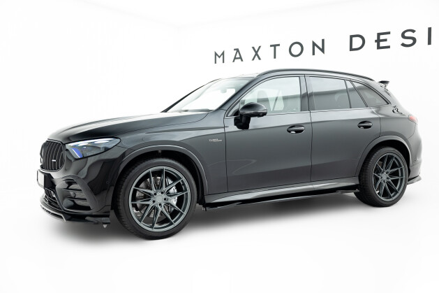 Seitenschweller Ansatz Cup Leisten passend für Mercedes-AMG GLC 43 X254 schwarz Hochglanz
