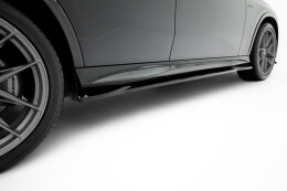 Seitenschweller Ansatz Cup Leisten passend für Mercedes-AMG GLC 43 X254 schwarz Hochglanz