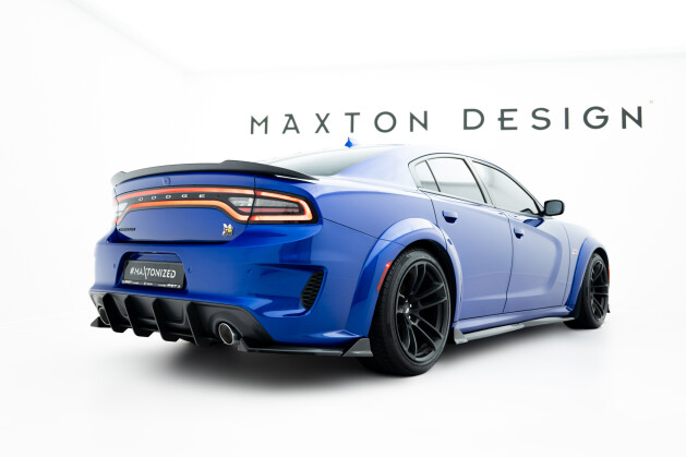 Street Pro Heckschürze Heck Ansatz Diffusor für Dodge Charger RT Scat Paket Widebody Mk3 Facelift ROT