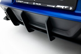 Street Pro Heckschürze Heck Ansatz Diffusor für Dodge Charger RT Scat Paket Widebody Mk3 Facelift ROT