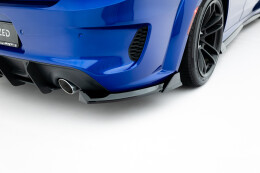 Heck Ansatz Flaps Diffusor für Dodge Charger RT Scat Paket Widebody Mk3 Facelift schwarz Hochglanz