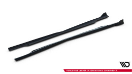 Seitenschweller Ansatz Cup Leisten für Dodge Charger RT Scat Paket Widebody Mk3 Facelift schwarz Hochglanz