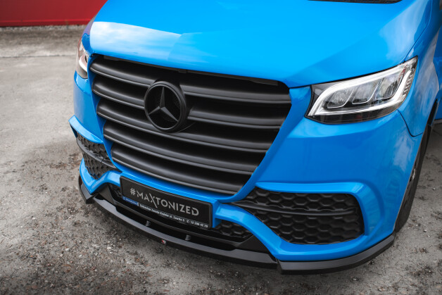 Cup Spoilerlippe Front Ansatz passend für Mercedes-Benz Sprinter Mk3 schwarz Hochglanz
