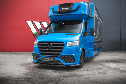 Street+ Spoilerlippe Front Ansatz passend für Mercedes Sprinter Mk3 schwarz Hochglanz