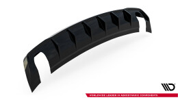 Street+ Heck Ansatz Diffusor passend für Audi A3 Limousine 8V (Einzelauspuff li. re.) schwarz Hochglanz