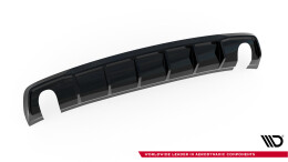 Street+ Heck Ansatz Diffusor passend für Audi A3 Limousine 8V (Einzelauspuff li. re.) schwarz Hochglanz