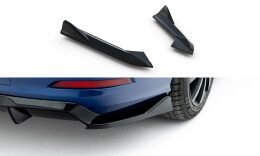 Heck Ansatz Flaps Diffusor passend für Audi A3 Limousine 8V schwarz Hochglanz