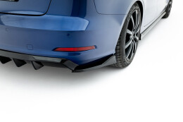 Heck Ansatz Flaps Diffusor passend für Audi A3 Limousine 8V schwarz Hochglanz