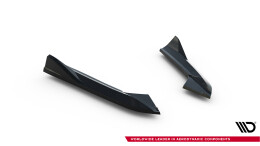 Heck Ansatz Flaps Diffusor passend für Audi A3 Limousine 8V schwarz Hochglanz