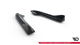 Heck Ansatz Flaps Diffusor passend für Audi A3 Limousine 8V schwarz Hochglanz