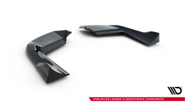 Heck Ansatz Flaps Diffusor passend für Porsche Cayenne Sport Design Mk3 schwarz Hochglanz
