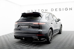 Heck Spoiler Aufsatz Abrisskante 3D für Porsche Cayenne Sport Design Mk3 schwarz Hochglanz