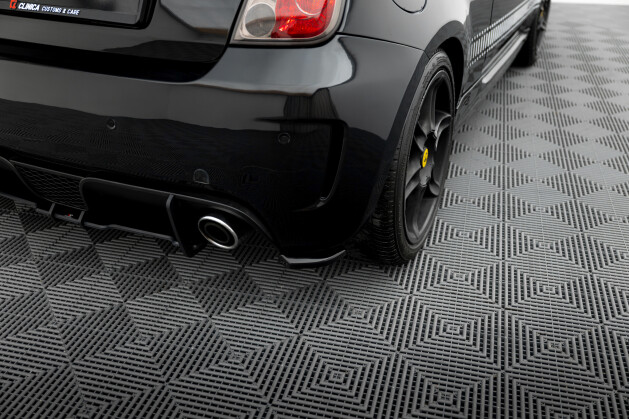 Heck Ansatz Flaps Diffusor V.2 passend für Abarth 500 Mk1 schwarz Hochglanz