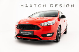 Cup Spoilerlippe Front Ansatz V.3 passend für Ford Focus ST-Line Mk3 Facelift schwarz Hochglanz