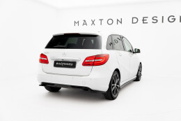 Heck Ansatz Flaps Diffusor passend für Mercedes-Benz B W246 schwarz Hochglanz