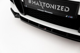 Cup Spoilerlippe Front Ansatz passend für BMW X1 M-Paket F48 Facelift schwarz Hochglanz