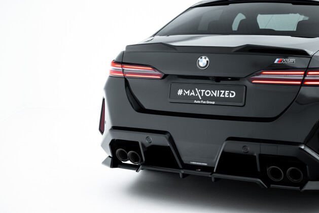 Mittlerer Cup Diffusor Heck Ansatz DTM Look passend für BMW M5 Limousine / Touring G90 schwarz Hochglanz