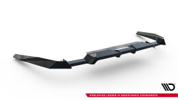Mittlerer Cup Diffusor Heck Ansatz DTM Look passend für BMW M5 Limousine / Touring G90 schwarz Hochglanz