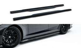 Seitenschweller Ansatz Cup Leisten passend für BMW M5 Limousine / Touring G90 schwarz Hochglanz