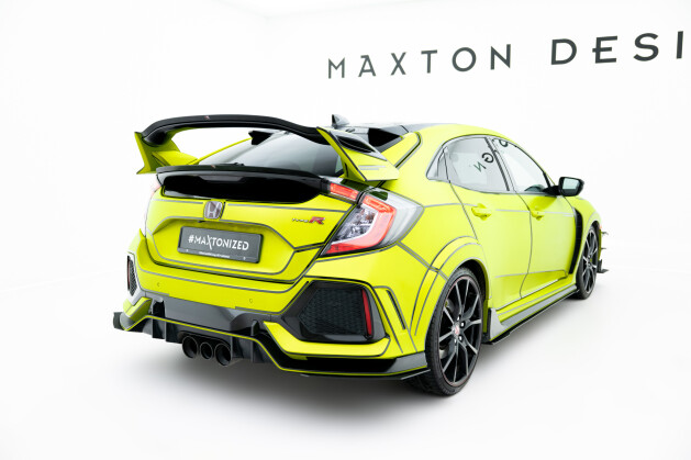Oberer Heck Spoiler Aufsatz Abrisskante V.1 passend für Honda Civic Type-R Mk10 / Mk10 Facelift schwarz Hochglanz