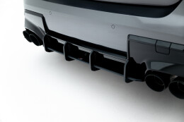 Street Pro Heckschürze Heck Ansatz Diffusor passend für BMW M135i F70 schwarz-rot