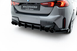 Street Pro Heckschürze Heck Ansatz Diffusor passend für BMW M135i F70 schwarz-rot
