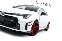 Street Pro Cup Spoilerlippe Front Ansatz passend für Toyota GR Corolla Mk12 rot+ Hochglanz Flaps