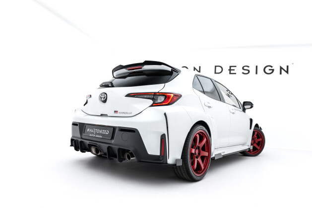 Street Pro Heck Ansatz Flaps Diffusor + Flaps für Toyota GR Corolla Mk12 schwarz Hochglanz