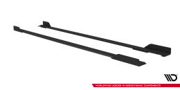 Street Pro Seitenschweller Ansatz Cup Leisten passend für Toyota GR Corolla Mk12 schwarz+ Hochglanz Flaps