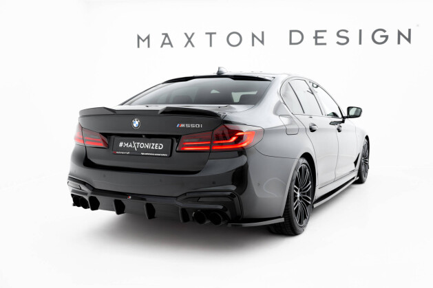 Heck Ansatz Diffusor für BMW M550i Limousine G30 schwarz Hochglanz