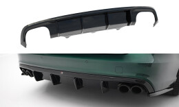 Heck Ansatz Diffusor passend für Audi S6 Avant C7 schwarz Hochglanz