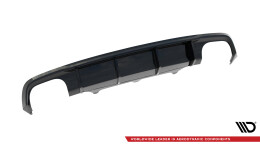 Heck Ansatz Diffusor passend für Audi S6 Avant C7 schwarz Hochglanz