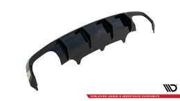 Heck Ansatz Diffusor passend für Audi S6 Avant C7 schwarz Hochglanz