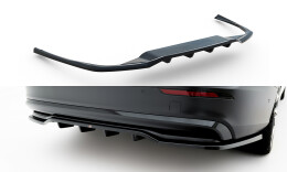 Mittlerer Cup Diffusor DTM Look Heck Ansatz passend für Volvo S60/V60 R-Design Mk3 schwarz Hochglanz