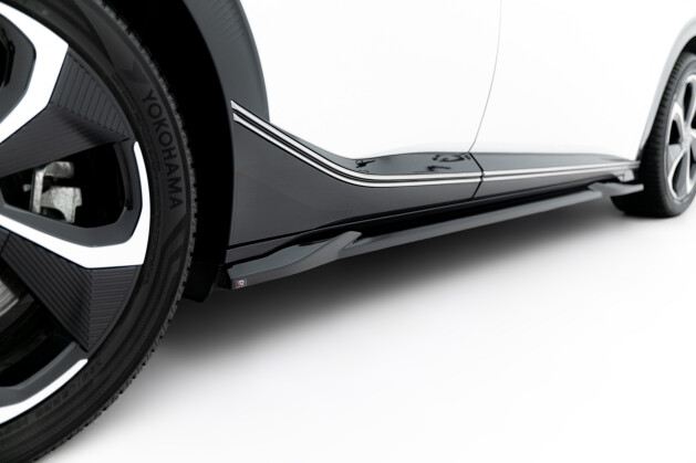 Seitenschweller Ansatz Cup Leisten passend für Kia EV6 Mk1 schwarz Hochglanz