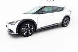 Seitenschweller Ansatz Cup Leisten passend für Kia EV6 Mk1 schwarz Hochglanz