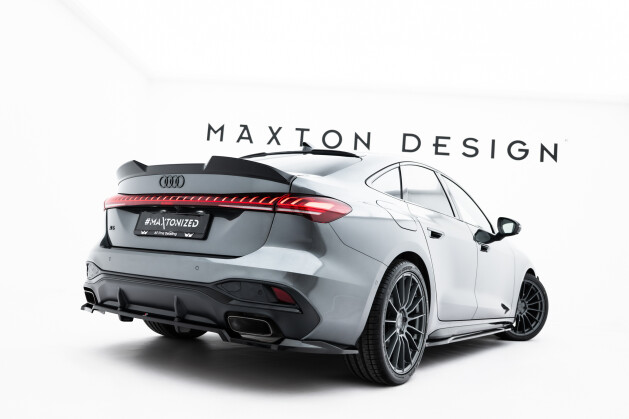 Heck Spoiler Aufsatz Abrisskante 3D passend für Audi A5 S-Line Limousine B10 schwarz Hochglanz