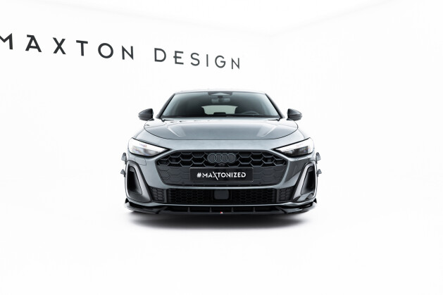 Cup Spoilerlippe Front Ansatz V.2 passend für Audi A5 S-Line Limousine / Avant B10 schwarz Hochglanz